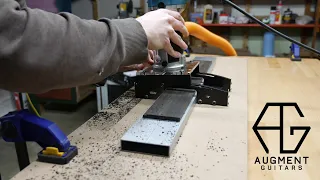 Radiusing and Slotting an Ebony Guitar Fretboard (G&W Radius Jig + StewMac Fret Slotting Blade)