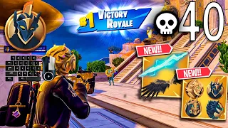 40 Elimination Solo Vs Squads  "Zero Build" Gameplay Win (Fortnite 5 chapter season 2)