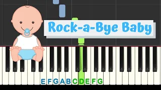 Rock A Bye Baby easy piano tutorial with free sheet music