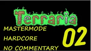 Terraria 1.4 Letsplay 02 Mastermode Hardcore No Commentary (Some Text) Uncut Longplay