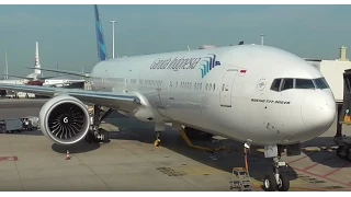 Garuda Indonesia Boeing 777-300 Flight Experience Schiphol Amsterdam - London Gatwick
