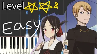heart notes - Kaguya-sama: The First kiss That never ends (Movie) ED│Easy Piano Tutorial