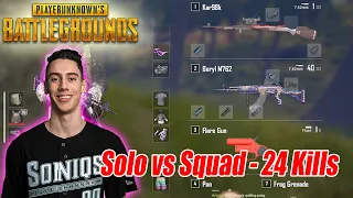 TGLTN |24 Kills| Top 1 One man Squad (1 vs 4 - Sanhok)