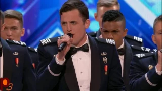 Air Force  Group Singing Drag Me Down  @ America's Got Talent 2017