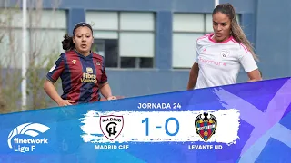 RESUMEN Y GOLES MADRID CFF vs LEVANTE UD, Jornada 24, FINETWORK LIGA F