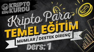 Kripto Para Grafik ( Teknik )  Analizi Nasıl Yapılır-1 📈 Mumlar-Destek-Direnç-Trendler Basit Anlatım