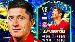 5⭐WEAK FOOT?! 😁 98 TOTS LEWANDOWSKI PLAYER REVIEW! - FIFA 21 Ultimate Team