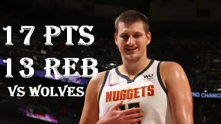 Nikola Jokic 17 Pts 13 Reb Denver Nuggets vs Minnesota Timberwolves NBA Season 2019/20