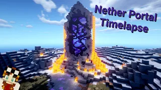 Stone Nether Portal Time-lapse| Minecraft Build