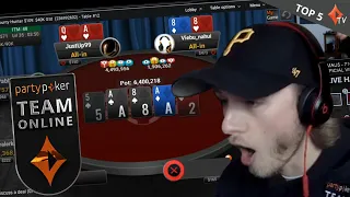 Top 5 Final Table Bad Beats & Bustouts! | Online Poker - Texas Holdem | partypoker Team Online