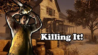 ABSOLUTLEY KILLING IT With LEATHERFACE! | Dead By Daylight