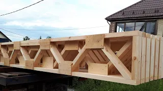 Building Roof Trusses. Do-it-yourself wooden interfloor trusses