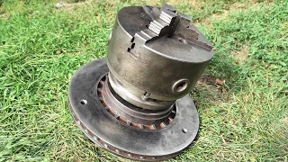 Genius Idea From Lathe Chuck And Old Car Brake Disc!!