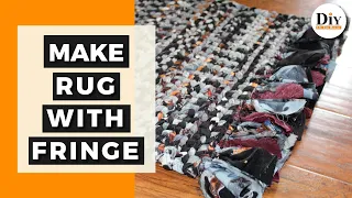 How to Make a Rug Out of Fabric | How To Weave a Rag Rug With Fringe Bottom