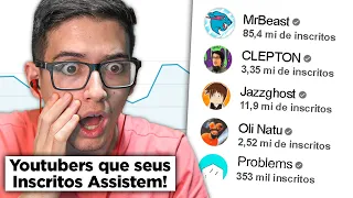 Quais outros YOUTUBERS meus INSCRITOS ASSISTEM no youtube?