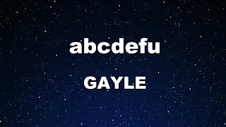 Karaoke♬ abcdefu - GAYLE 【No Guide Melody】 Instrumental