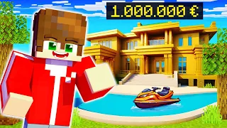 1€ vs 1.000.000€ ΣΠΙΤΙΑ στο MINECRAFT;!