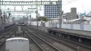 近鉄奈良線、大阪線車両の併走、同時到着