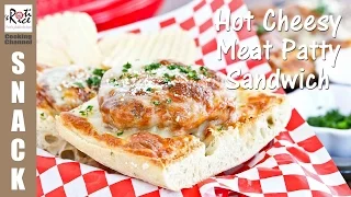 Hot Cheesy Meat Patty Sandwich | Roti n Rice