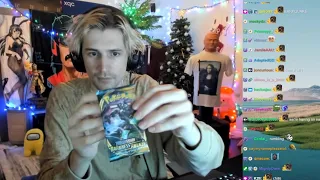 xQc opens a Pokemon pack on stream