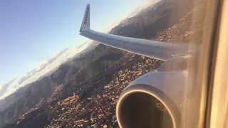 Ryanair Boeing 737-800 takeoff from Milan Bergamo Airport