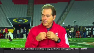 Nick Saban's SportsCenter interview after winning his 5th national title.