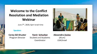 M.A. in Conflict Resolution and Mediation - Program Webinar, 2020