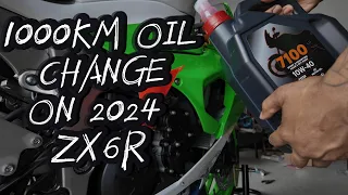 2024 Ninja ZX-6R Break In Oil Change - 1000KM/600 Miles