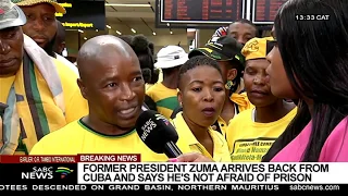 Zuma arrives back from Cuba