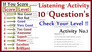 IELTS LISTENING TEST ( ACTIVITY NO.1 ) 2017 WITH ANSWERS | 25.09.2017