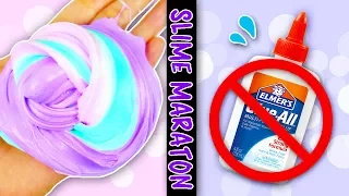 HAZ SLIME 2 INGREDIENTES SIN PEGAMENTO🔥 Esponjoso Fluffy NO BORAX | SLIME MARATON DIA 1 DE 7