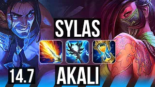 SYLAS vs AKALI (MID) | Comeback, 300+ games, 42k DMG | EUW Master | 14.7