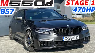 BMW G30 M550D 470HP B57D30S0 STAGE 1 GREGOR10 ChipTuning Acceleration Racelogic Dragy Times 0-100kmh