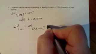 Calculus 1:  Average Velocity to Instantaneous Velocity