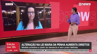 Carla Araujo, procuradora de Justiça do MPRJ, explica alterações na Lei Maria da Penha na GloboNews