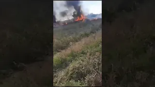 Видео с места гибели СУ-30 в Калининградской области