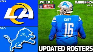 Lions vs. Rams | Week 1 | 2024 - 2025 Updated Rosters | Madden 24 PS5 Simulation