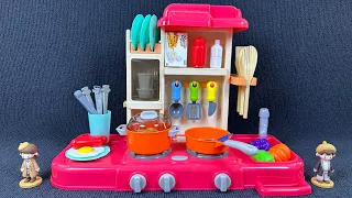 67 minutes to be satisfied with the unboxing of the red kitchen | Comments on Toy ASMR