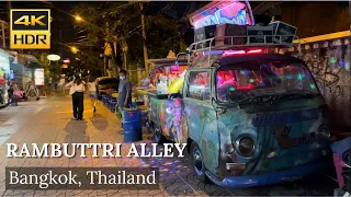 4K HDR| Walk around Rambuttri Alley | April 2022 | Bangkok | Thailand