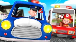 Police Officer Songs + Wheels On The Bus Go Round and Round | More Nursery Rhymes & Rosoo Kids Songs