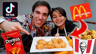 PROBAMOS FOOD HACKS de MCDONALDS y más TikTok VIRALES!! *de Burger King, KFC y Doritos!!*