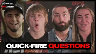 "Ohh that's a bit spicy!" 🌶  UFC London Quick-Fire Questions