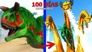 KAIJUS GIGANTES ATACAN Y EVOLUCIONO! IMPOSIBLE SOBREVIVIR! SOBREVIVO 100 DIAS en ARK como Dinosaurio