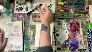 Inktense blocks plant arrangement card  painting pt 1