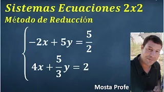 Sistemas de Ecuaciones 2x2 con fracciones Método de Reducción - Eliminación paso a paso [6]