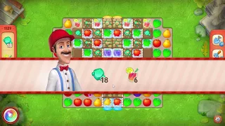 Gardenscapes 1129 Hard Level - 17 moves - NO BooSTERS