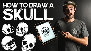 How to draw a skull