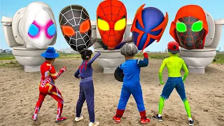 Scary Teacher 3D VS Team Bad Guy Skibidi Toilet 1 "Evolution Spider-Man" | Marvel's Spider-Man 2