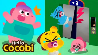 5 Little Babies Jumping in the Elevator😱 No More Jumping! | Kids Songs | Hello Cocobi