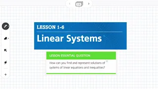 Linear Systems (Lesson 1-6)